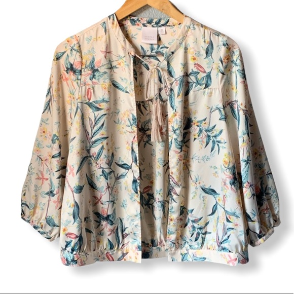 LC Lauren Conrad Jackets & Blazers - LC Lauren Conrad Floral Lightweight Bomber Jacket